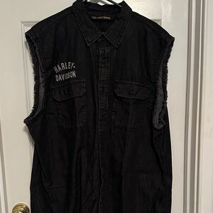 Harley-Davidson Black Denim Vest